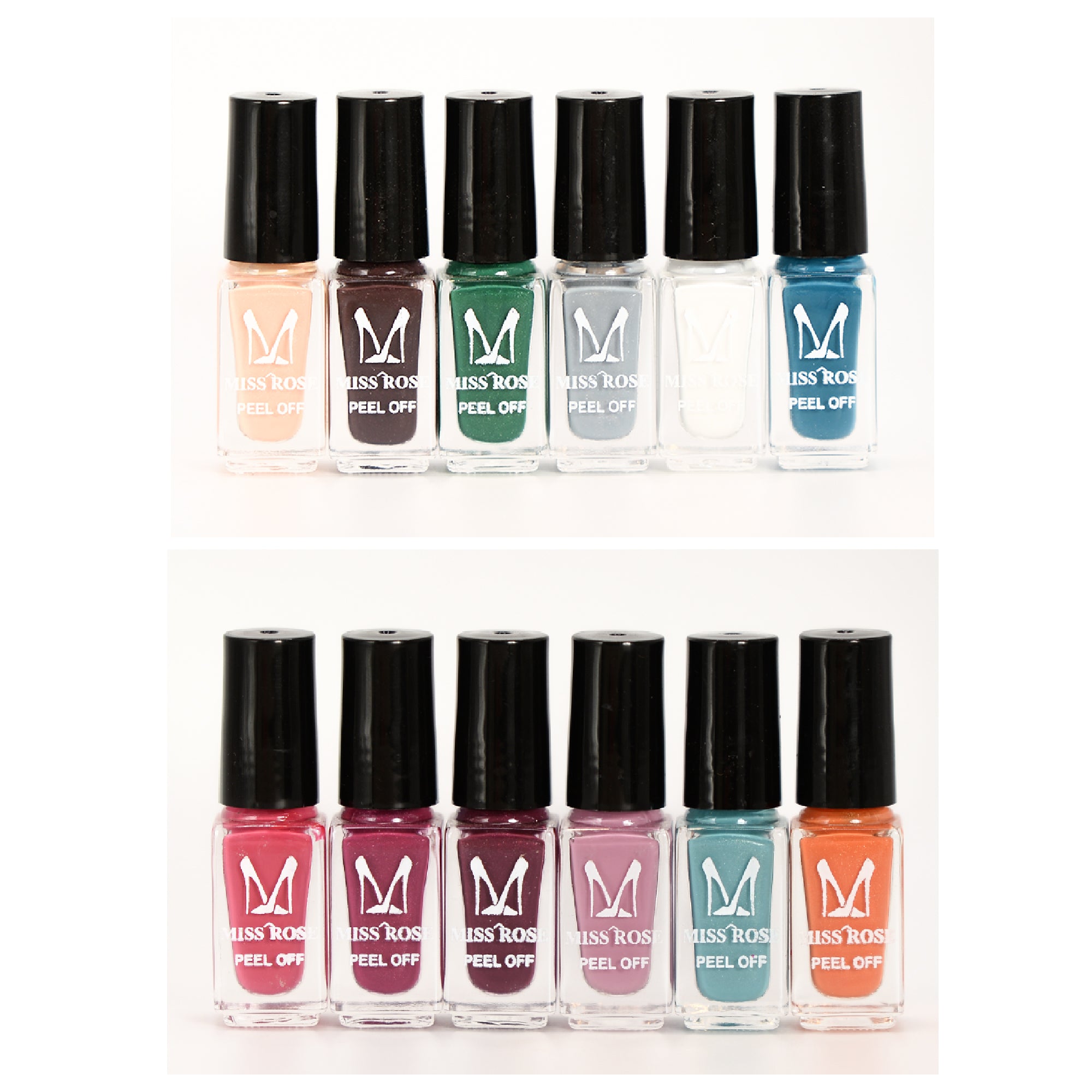 Miss Rose Pack of 36 Peel Off Nail Polishes