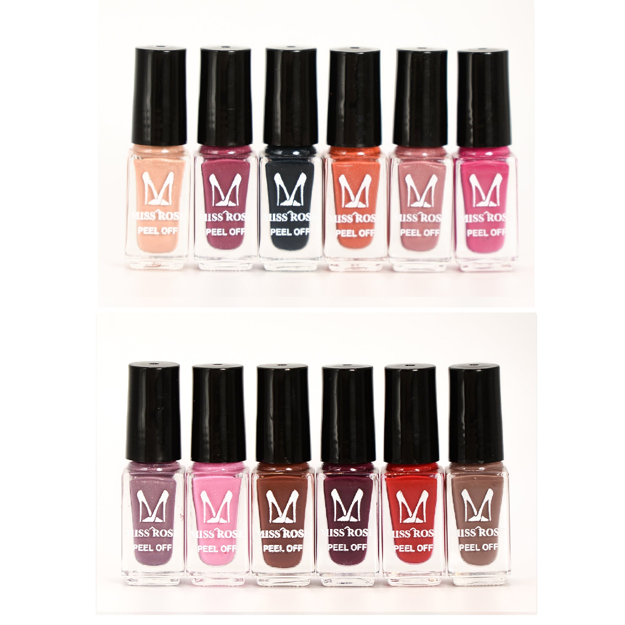 Miss Rose Pack of 36 Peel Off Nail Polishes