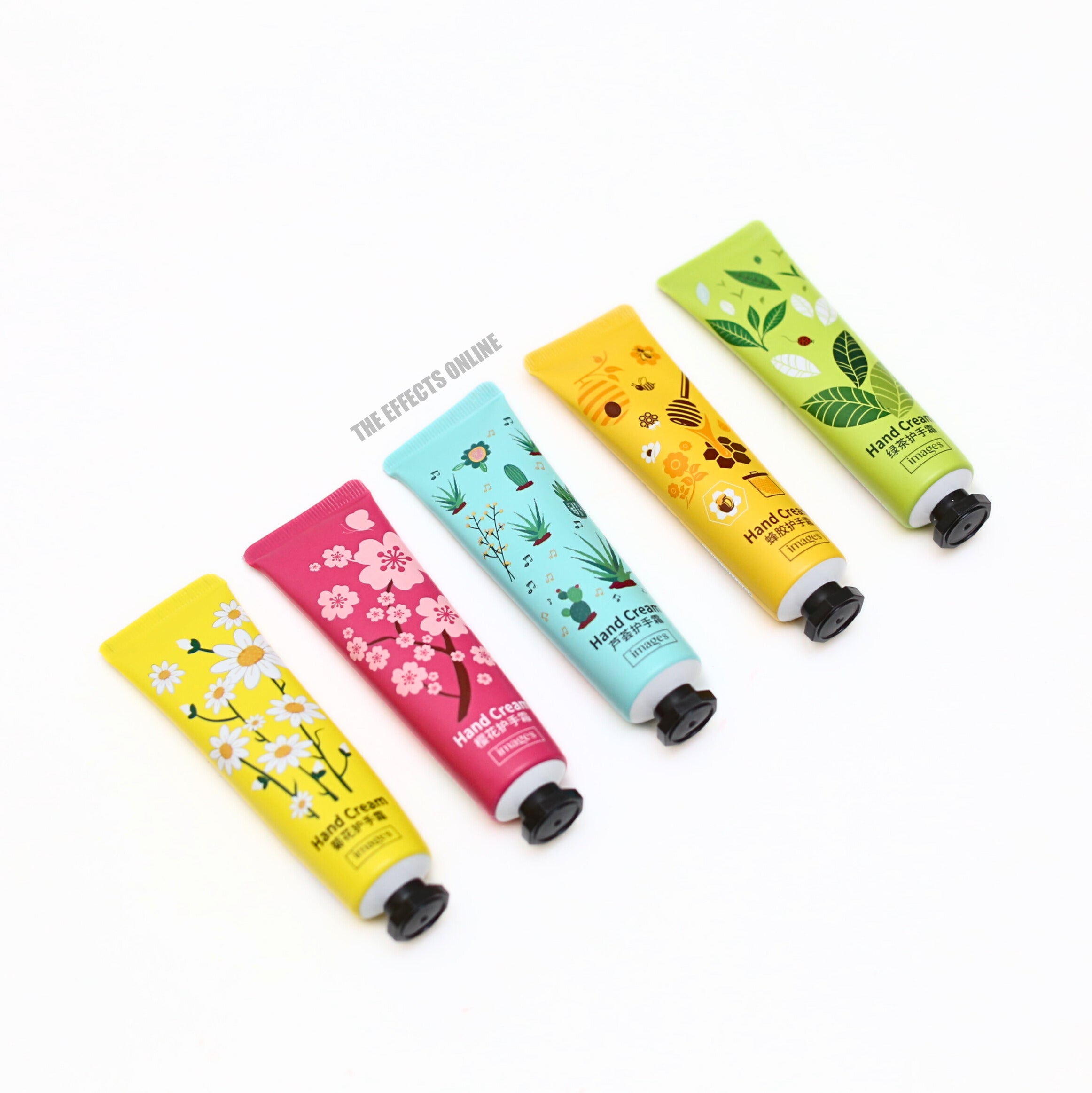 5Pcs / Lot Plant Extract Fragrance Hand Cream Set