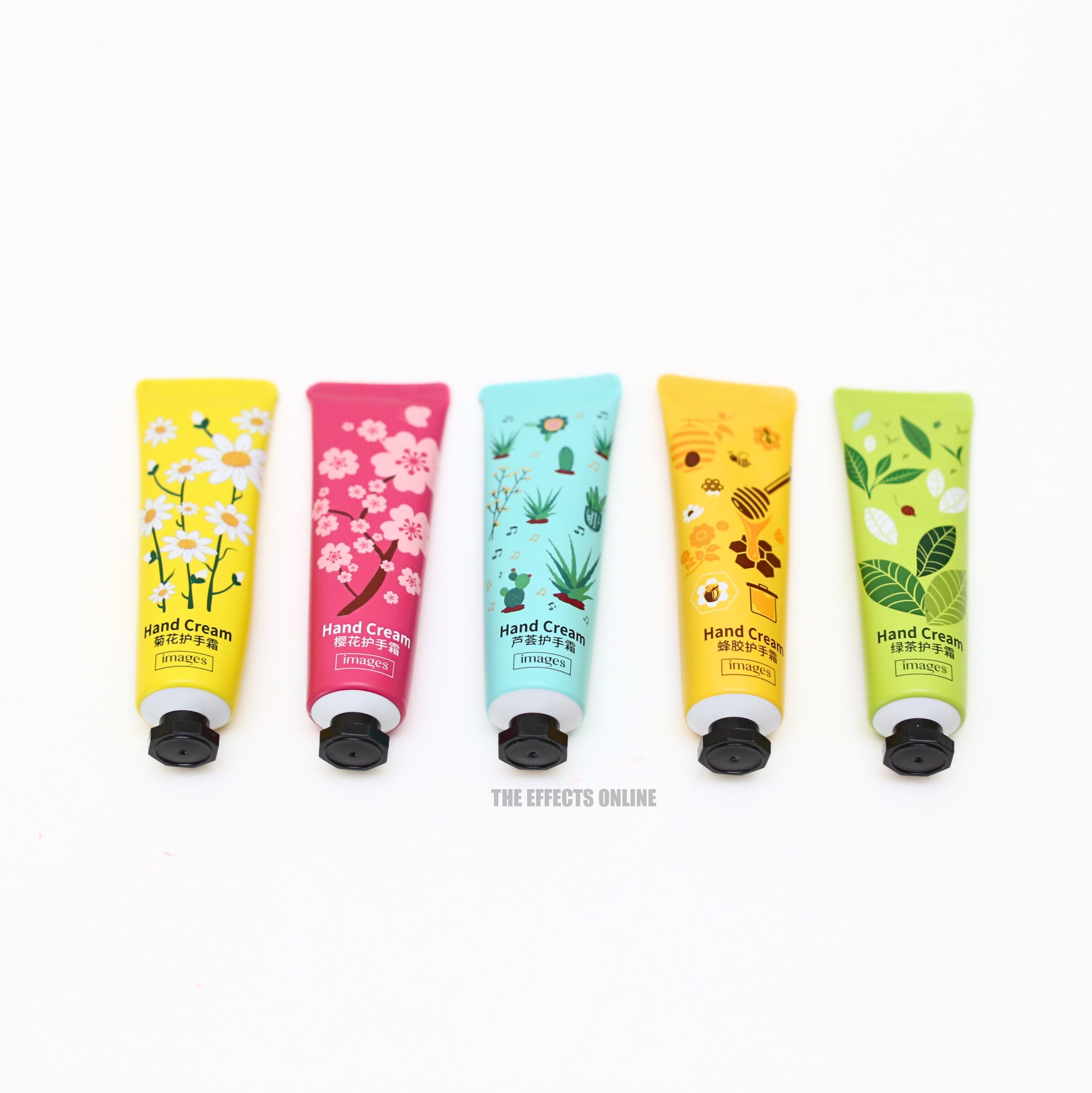 5Pcs / Lot Plant Extract Fragrance Hand Cream Set