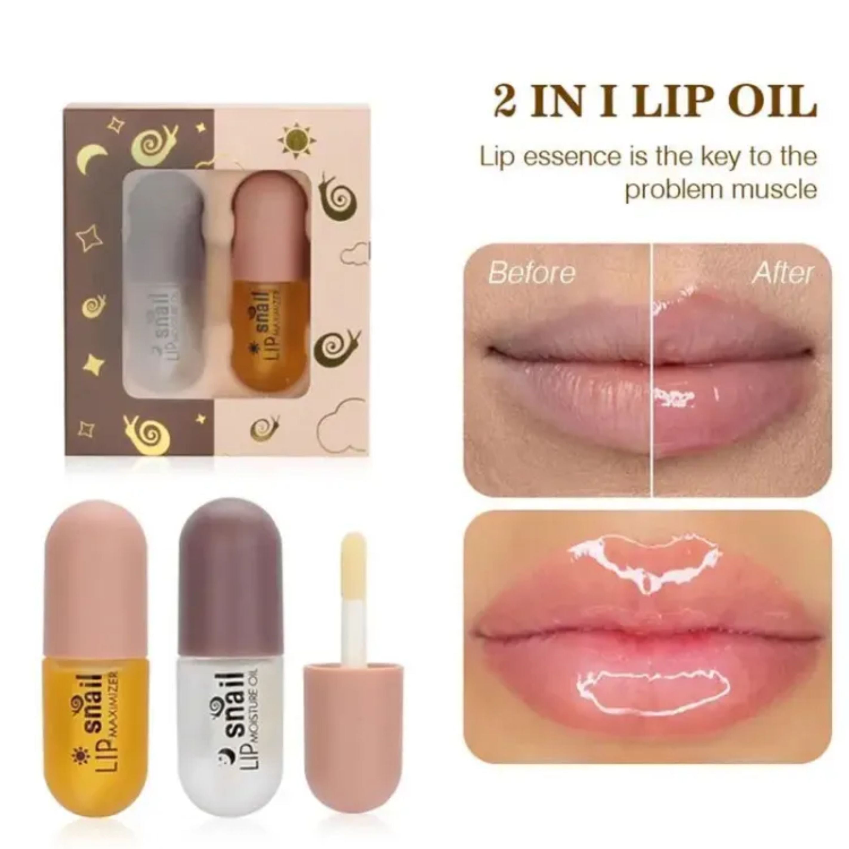 Lip Plumper Set of 2- Lip oil Capsule