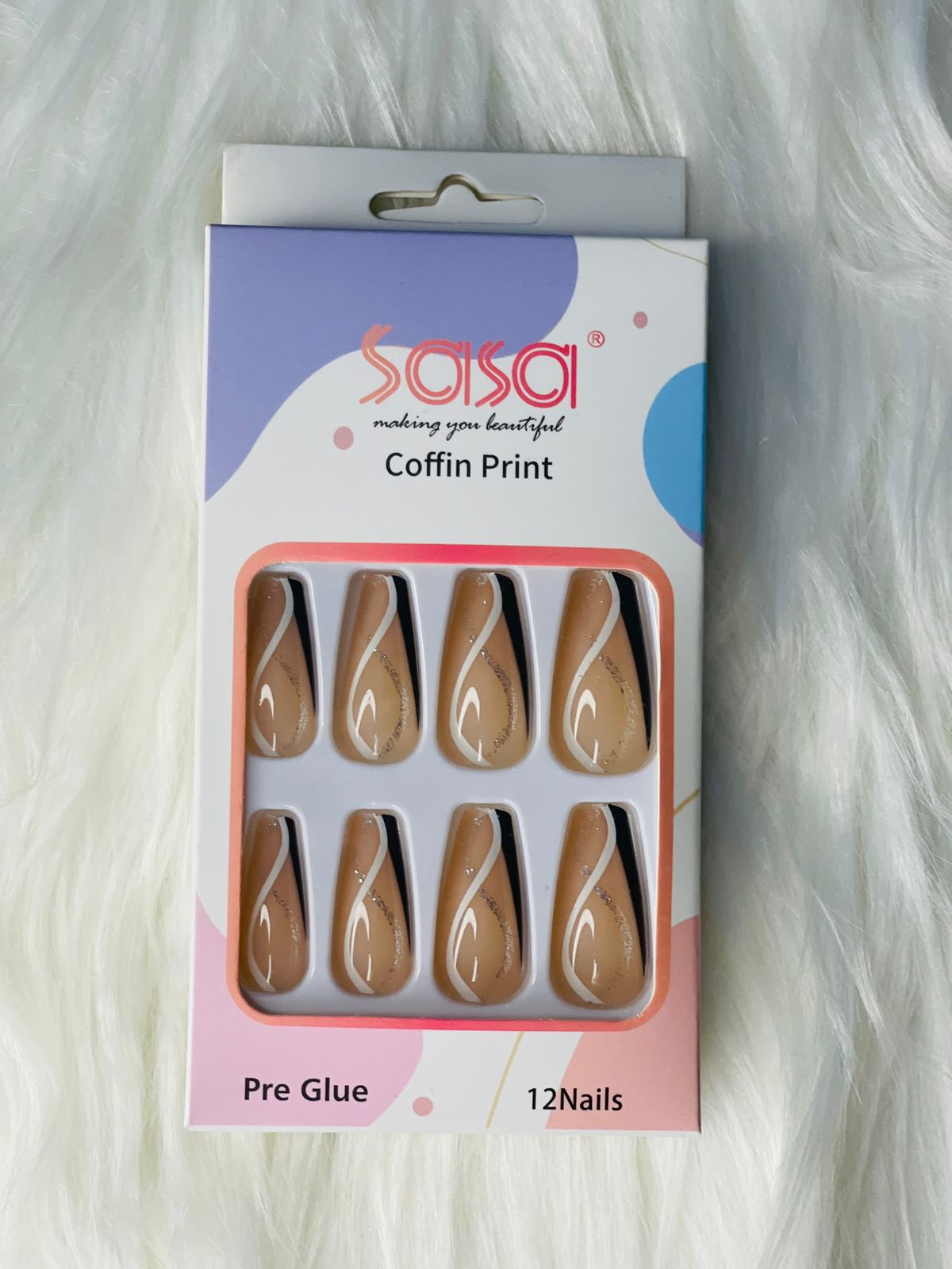 SASA PRE GLUE NAILS (4 MIX PACKS)