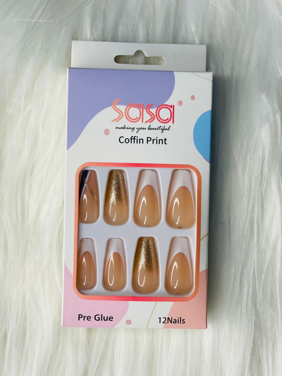 SASA PRE GLUE NAILS (4 MIX PACKS)