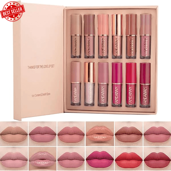 12 Colors Lipgloss- Long-Lasting Waterproof - The Effect Online