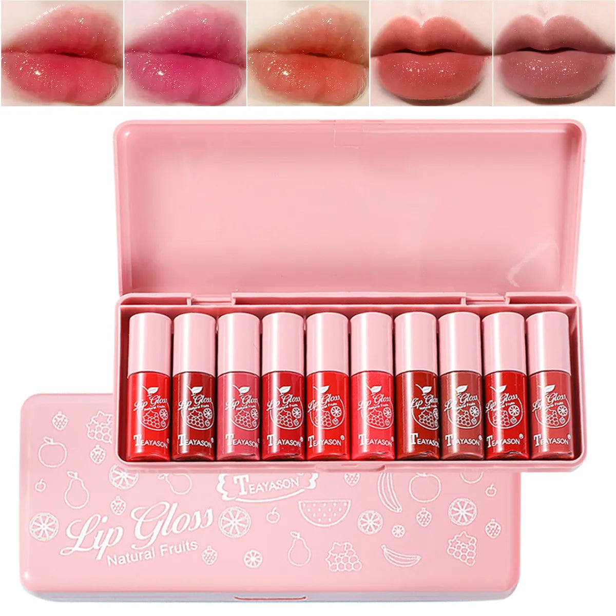 Teayson Lip Glow Pack of 10 Glosses