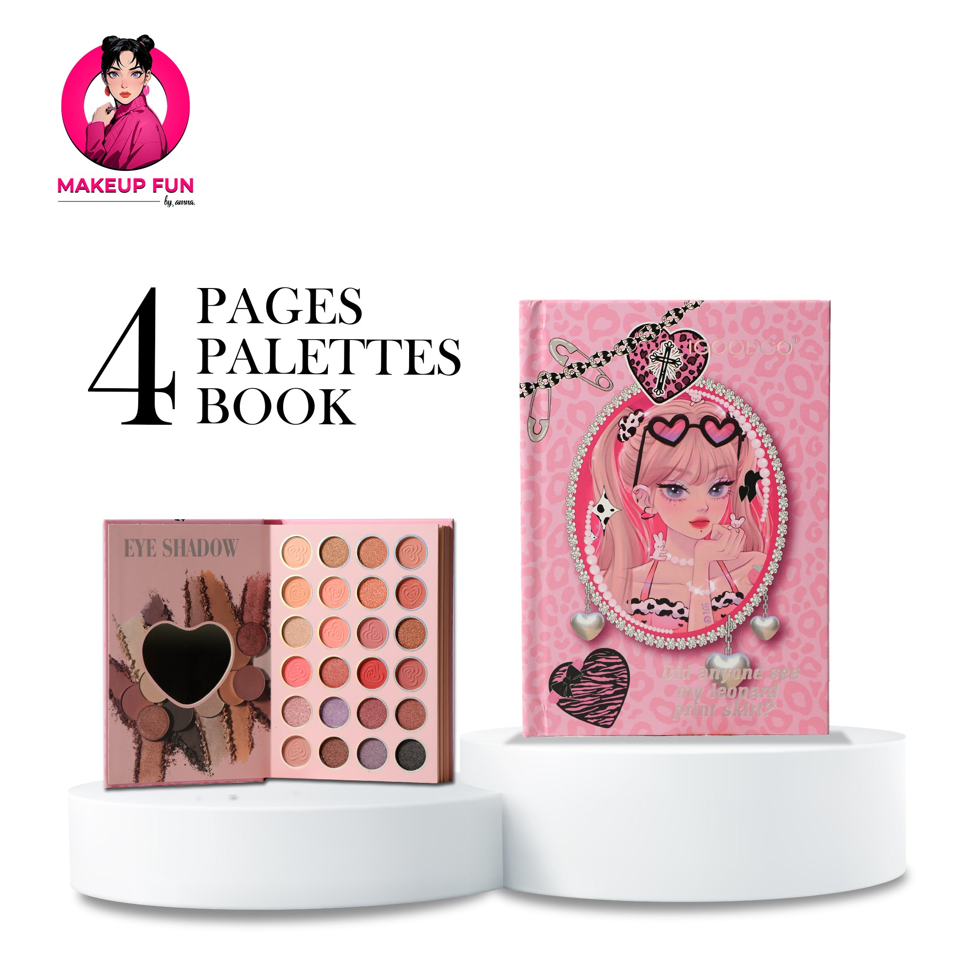 4 Pages Book Shape Matte Eyeshadow Palette