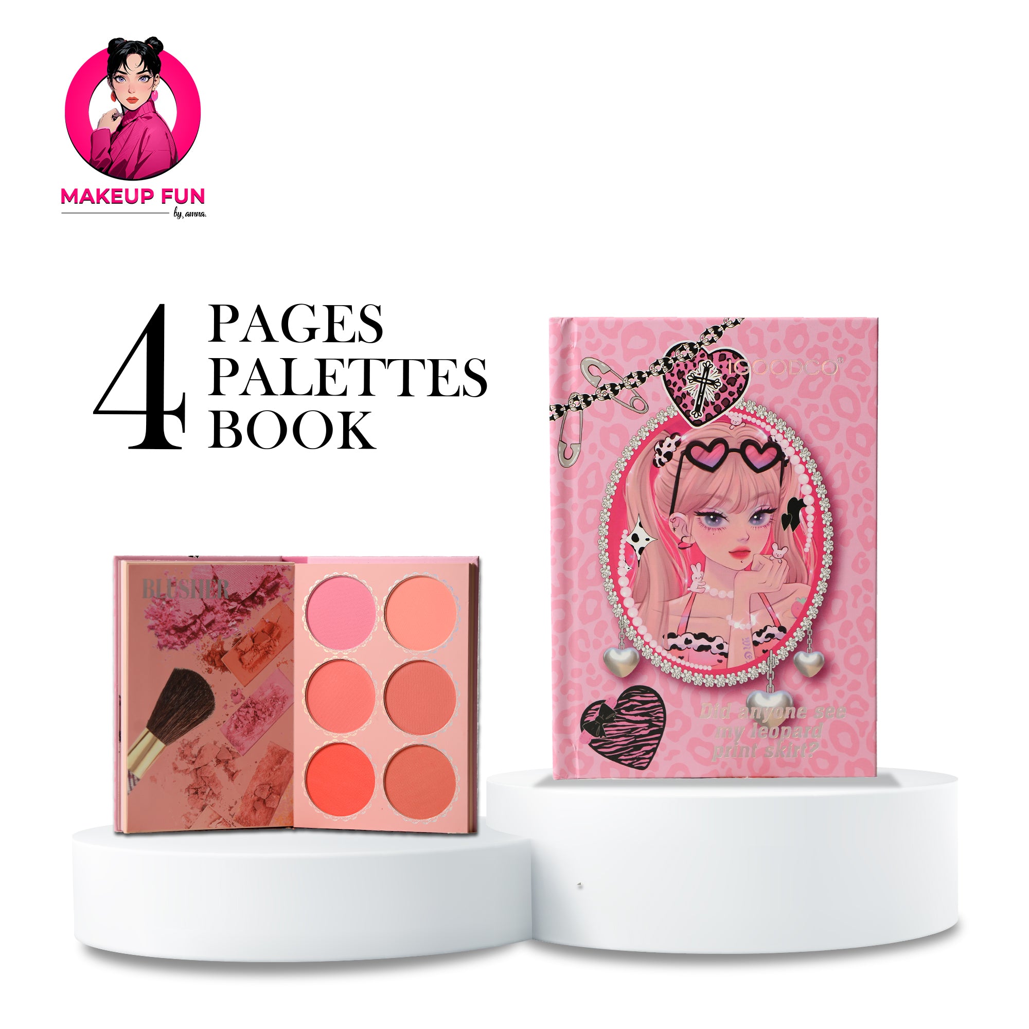 4 Pages Book Shape Matte Eyeshadow Palette