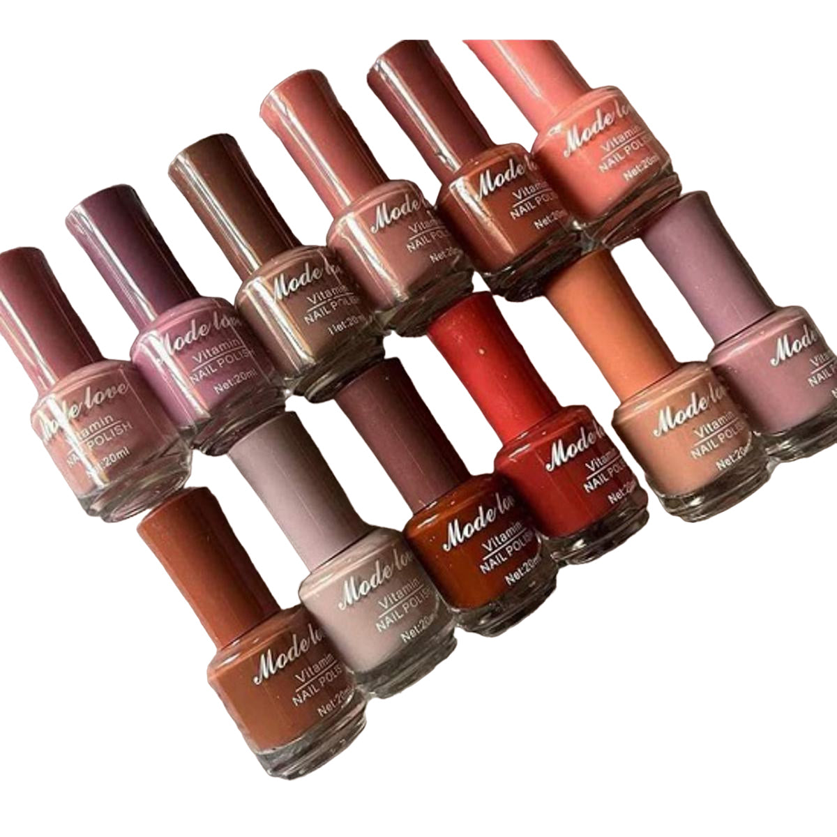 Mode Love Vitamin Nail Polishes (Pack Of 12) with Free Bag